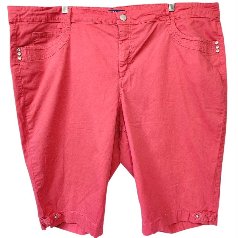 Bandolino "brady" Women's Size 22W Skimmer Shorts Salmon Modest Stretch‎